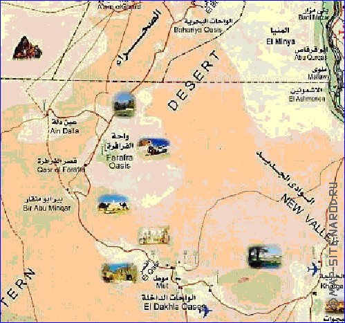 mapa de Egipto em arabe