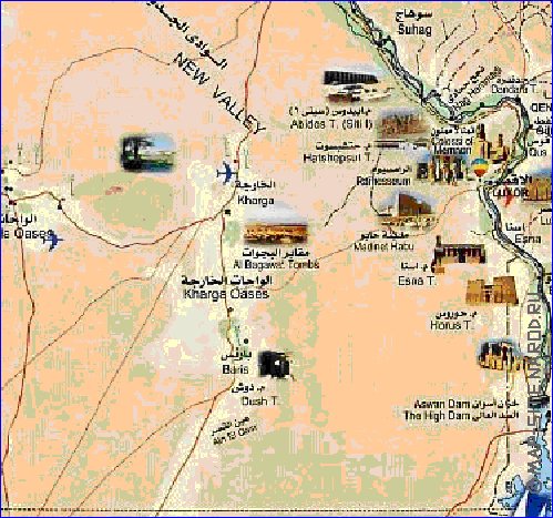 mapa de Egipto em arabe