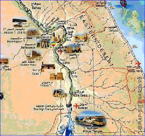 mapa de Egipto em arabe