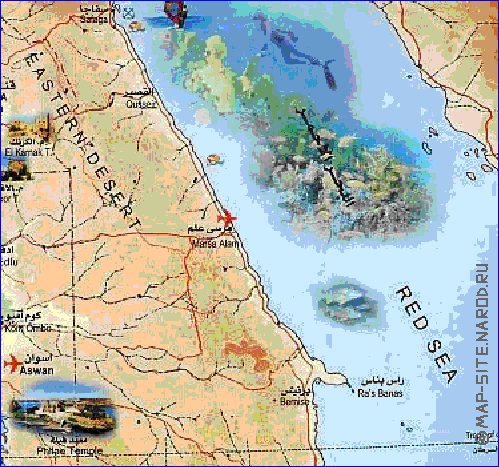 mapa de Egipto em arabe