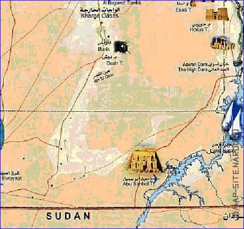 mapa de Egipto em arabe