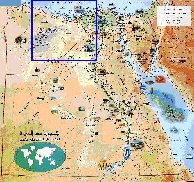 mapa de Egipto em arabe