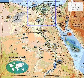 mapa de Egipto em arabe