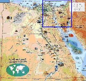 mapa de Egipto em arabe