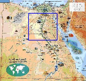 mapa de Egipto em arabe