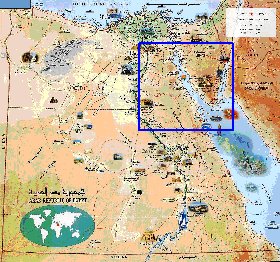 mapa de Egipto em arabe