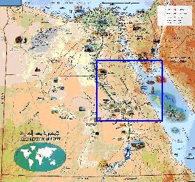 mapa de Egipto em arabe