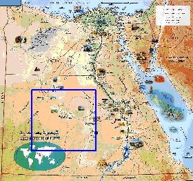 mapa de Egipto em arabe