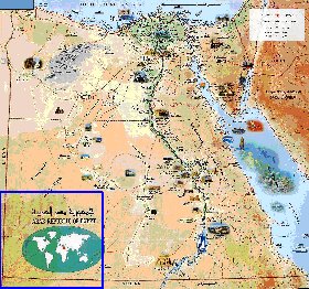 mapa de Egipto em arabe