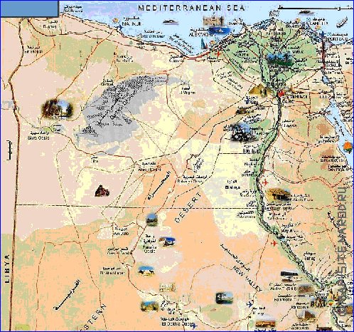 mapa de Egipto em arabe