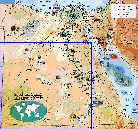 mapa de Egipto em arabe