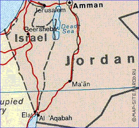 mapa de Egipto em ingles