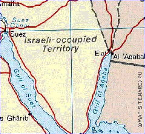 mapa de Egipto em ingles