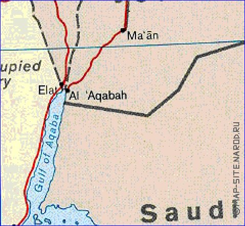 mapa de Egipto em ingles