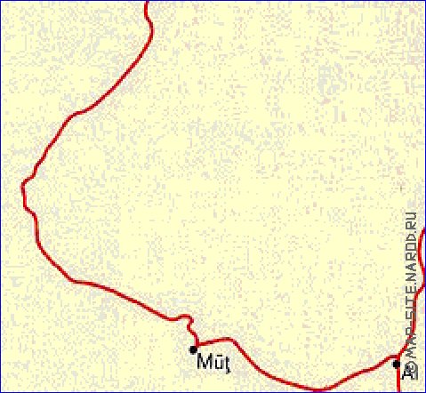 mapa de Egipto em ingles