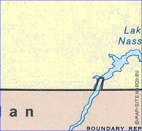 mapa de Egipto em ingles