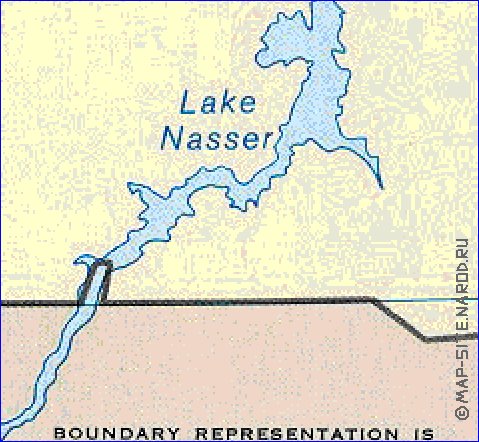 mapa de Egipto em ingles