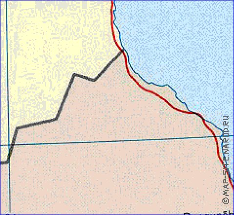 mapa de Egipto em ingles