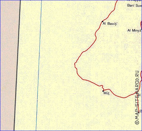 mapa de Egipto em ingles