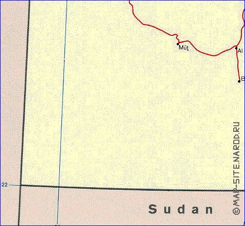 mapa de Egipto em ingles