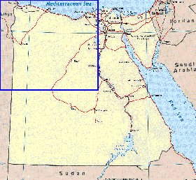 mapa de Egipto em ingles