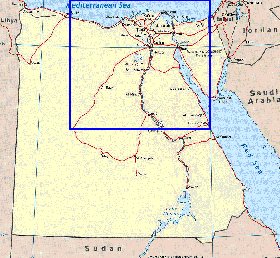 mapa de Egipto em ingles