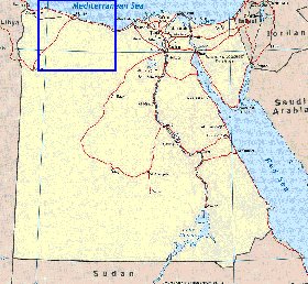 mapa de Egipto em ingles