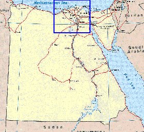 mapa de Egipto em ingles