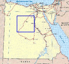 mapa de Egipto em ingles