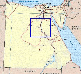 mapa de Egipto em ingles
