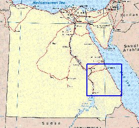 mapa de Egipto em ingles