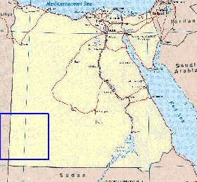 mapa de Egipto em ingles