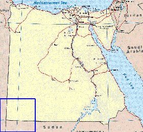 mapa de Egipto em ingles