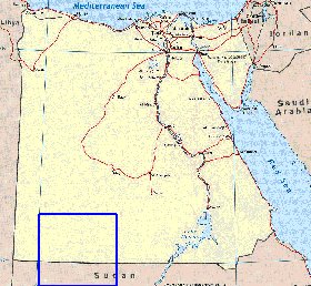 mapa de Egipto em ingles