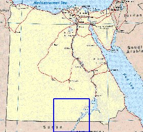 mapa de Egipto em ingles