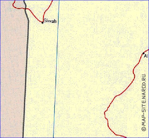 mapa de Egipto em ingles