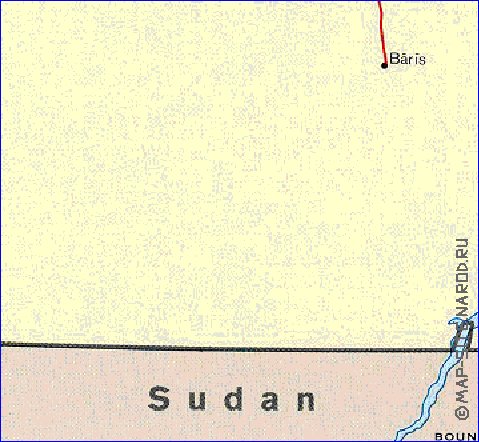 mapa de Egipto em ingles