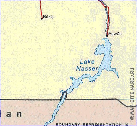 mapa de Egipto em ingles