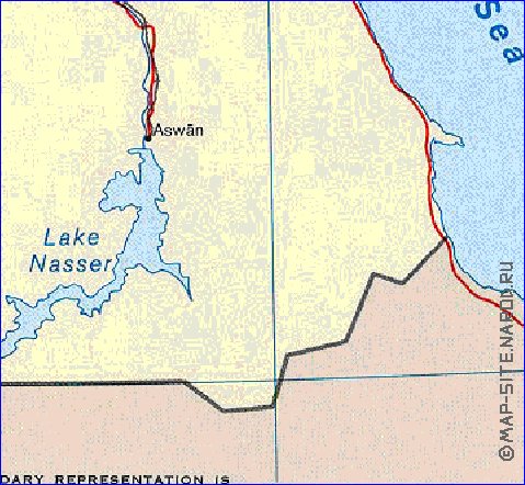 mapa de Egipto em ingles