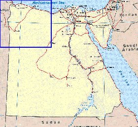 mapa de Egipto em ingles