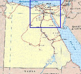 mapa de Egipto em ingles