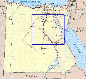 mapa de Egipto em ingles