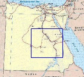 mapa de Egipto em ingles