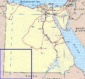 mapa de Egipto em ingles