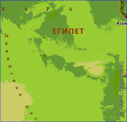 Fisica mapa de Egipto