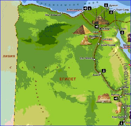 Fisica mapa de Egipto