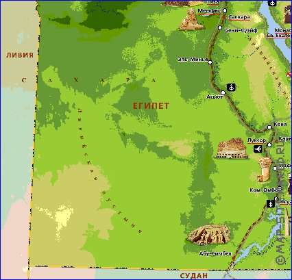 Fisica mapa de Egipto