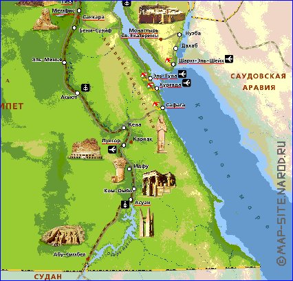 Fisica mapa de Egipto