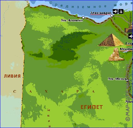 Fisica mapa de Egipto