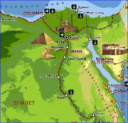 Fisica mapa de Egipto